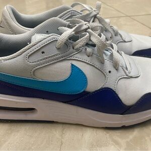 Nike Blue and White Athletic Shoes with Air Cushioning